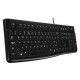 LOGITECH K120 Corded Keyboard black USB for Business - Nordic